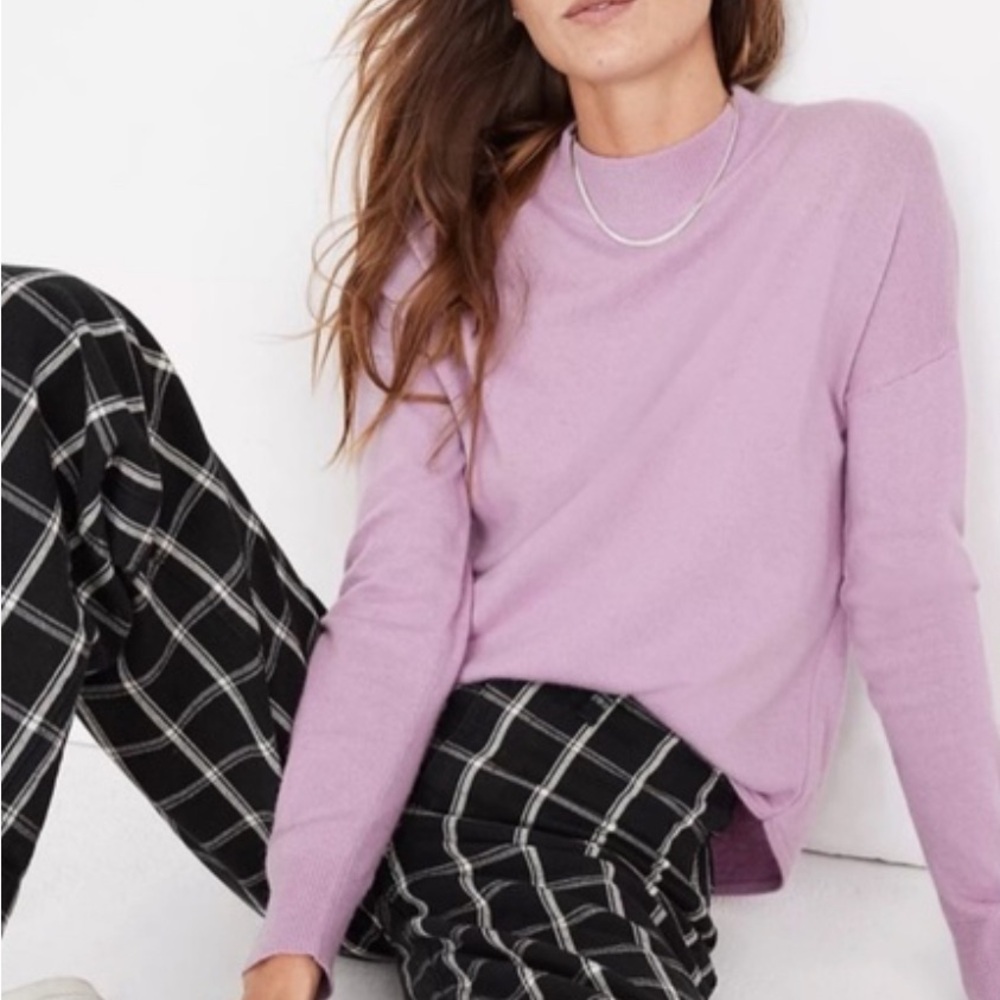 Madewell Lilac Mock Neck Sweater